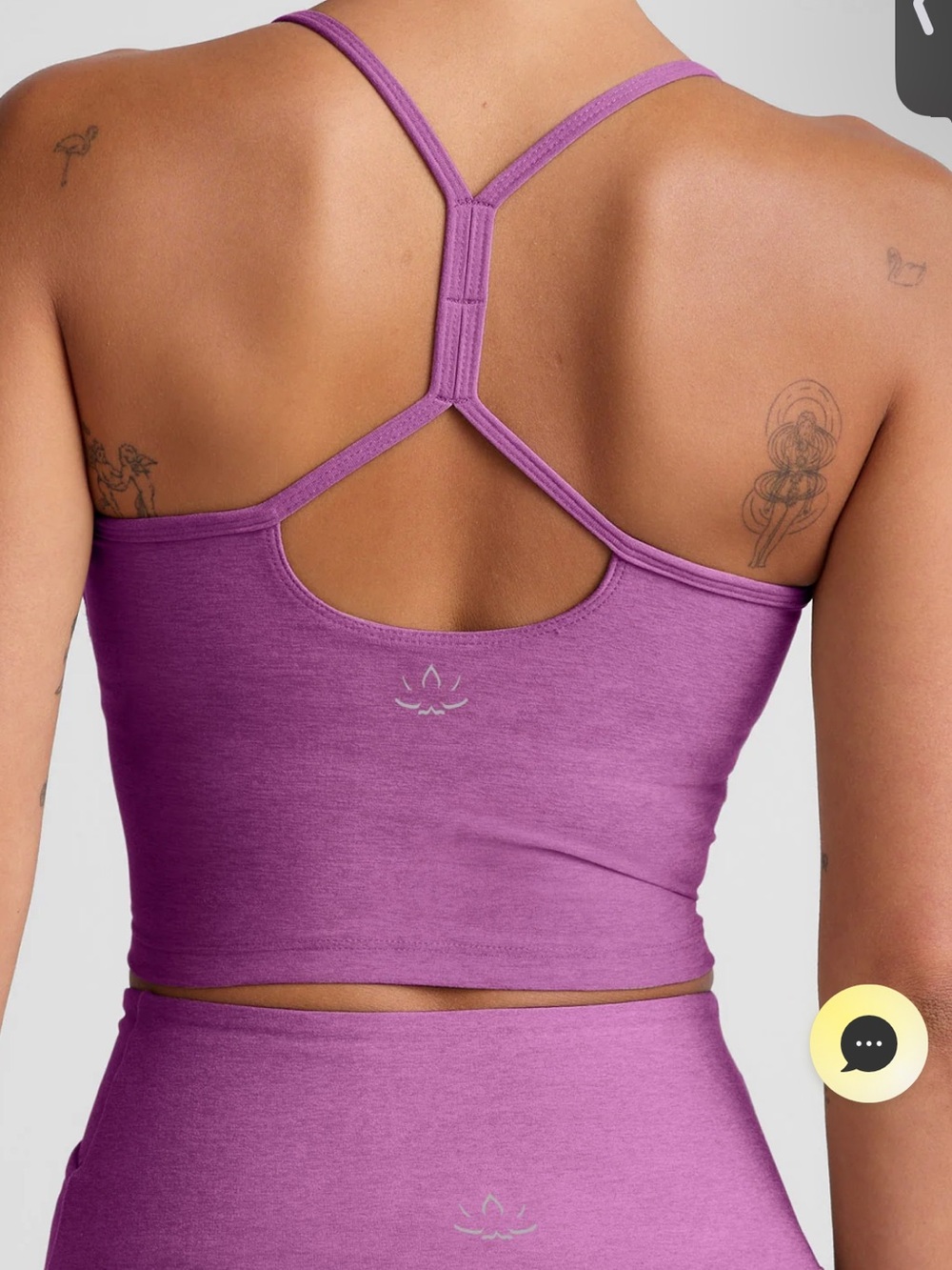 Beyondyoga Purple Cropped Strappy Tank Top - - Picture 2 of 6